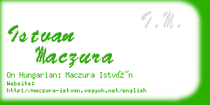 istvan maczura business card